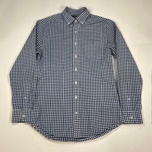 Vineyard Vines Mens Small Slim Fit Tucker Shirt Blue Gingham Performance Nylon